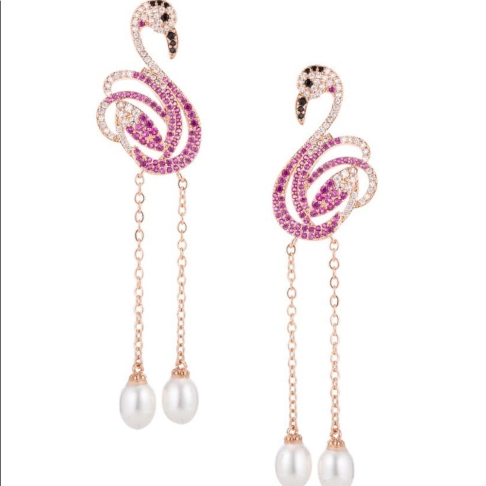 BOGO 1/2 OFF Pink Flamingo Drop Earrings